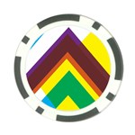 Triangle Chevron Rainbow Web Geeks Poker Chip Card Guard (10 pack) Front