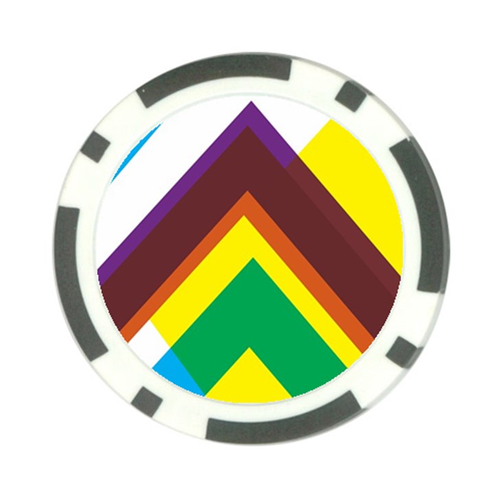 Triangle Chevron Rainbow Web Geeks Poker Chip Card Guard (10 pack)