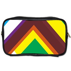 Triangle Chevron Rainbow Web Geeks Toiletries Bags 2-side by Mariart