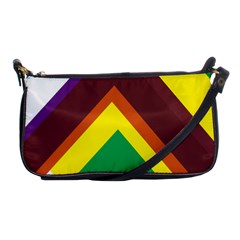 Triangle Chevron Rainbow Web Geeks Shoulder Clutch Bags