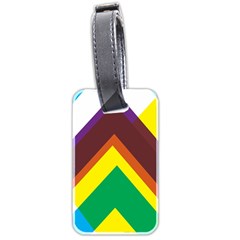 Triangle Chevron Rainbow Web Geeks Luggage Tags (two Sides) by Mariart