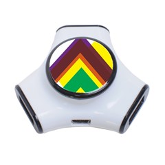 Triangle Chevron Rainbow Web Geeks 3-port Usb Hub