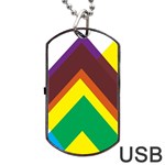 Triangle Chevron Rainbow Web Geeks Dog Tag USB Flash (One Side) Front