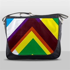 Triangle Chevron Rainbow Web Geeks Messenger Bags