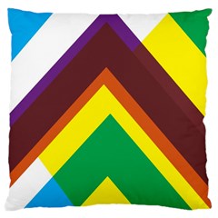 Triangle Chevron Rainbow Web Geeks Large Cushion Case (two Sides)