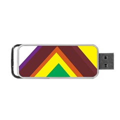 Triangle Chevron Rainbow Web Geeks Portable Usb Flash (one Side) by Mariart