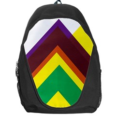 Triangle Chevron Rainbow Web Geeks Backpack Bag by Mariart