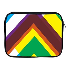 Triangle Chevron Rainbow Web Geeks Apple Ipad 2/3/4 Zipper Cases