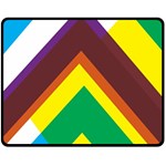 Triangle Chevron Rainbow Web Geeks Double Sided Fleece Blanket (Medium)  58.8 x47.4  Blanket Front