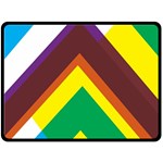 Triangle Chevron Rainbow Web Geeks Double Sided Fleece Blanket (Large)  80 x60  Blanket Front