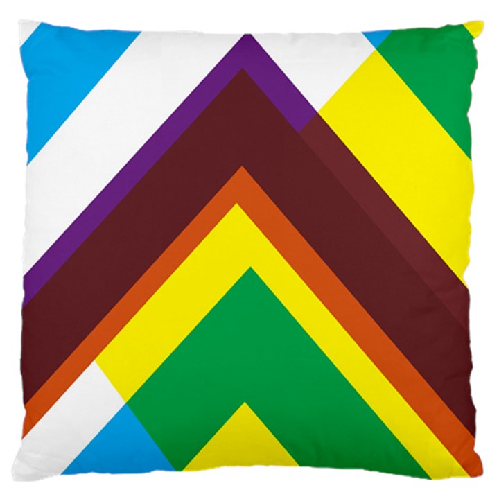 Triangle Chevron Rainbow Web Geeks Standard Flano Cushion Case (Two Sides)