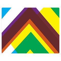 Triangle Chevron Rainbow Web Geeks Double Sided Flano Blanket (medium)  by Mariart