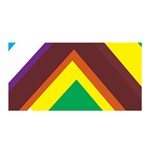 Triangle Chevron Rainbow Web Geeks Satin Wrap Front