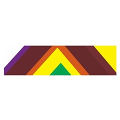 Triangle Chevron Rainbow Web Geeks Satin Scarf (oblong)