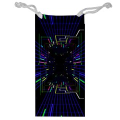 Seamless 3d Animation Digital Futuristic Tunnel Path Color Changing Geometric Electrical Line Zoomin Jewelry Bag by Mariart