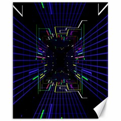 Seamless 3d Animation Digital Futuristic Tunnel Path Color Changing Geometric Electrical Line Zoomin Canvas 16  X 20   by Mariart