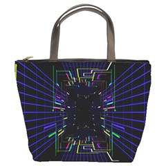 Seamless 3d Animation Digital Futuristic Tunnel Path Color Changing Geometric Electrical Line Zoomin Bucket Bags by Mariart