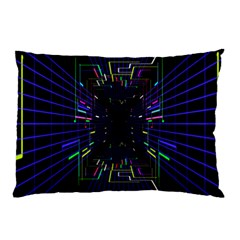 Seamless 3d Animation Digital Futuristic Tunnel Path Color Changing Geometric Electrical Line Zoomin Pillow Case by Mariart