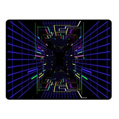 Seamless 3d Animation Digital Futuristic Tunnel Path Color Changing Geometric Electrical Line Zoomin Fleece Blanket (small) by Mariart