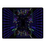 Seamless 3d Animation Digital Futuristic Tunnel Path Color Changing Geometric Electrical Line Zoomin Fleece Blanket (Small) 50 x40  Blanket Front