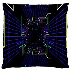 Seamless 3d Animation Digital Futuristic Tunnel Path Color Changing Geometric Electrical Line Zoomin Standard Flano Cushion Case (one Side) by Mariart