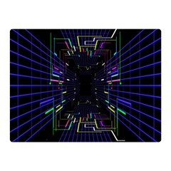 Seamless 3d Animation Digital Futuristic Tunnel Path Color Changing Geometric Electrical Line Zoomin Double Sided Flano Blanket (mini)  by Mariart