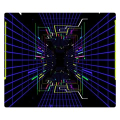 Seamless 3d Animation Digital Futuristic Tunnel Path Color Changing Geometric Electrical Line Zoomin Double Sided Flano Blanket (small)  by Mariart