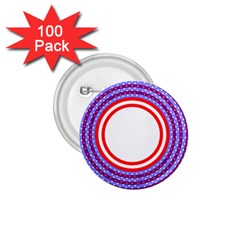 Stars Stripes Circle Red Blue Space Round 1 75  Buttons (100 Pack)  by Mariart