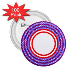 Stars Stripes Circle Red Blue Space Round 2 25  Buttons (100 Pack)  by Mariart