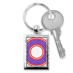 Stars Stripes Circle Red Blue Space Round Key Chains (rectangle)  by Mariart