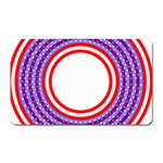 Stars Stripes Circle Red Blue Space Round Magnet (Rectangular) Front