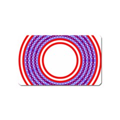 Stars Stripes Circle Red Blue Space Round Magnet (name Card) by Mariart