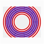 Stars Stripes Circle Red Blue Space Round Small Glasses Cloth Front