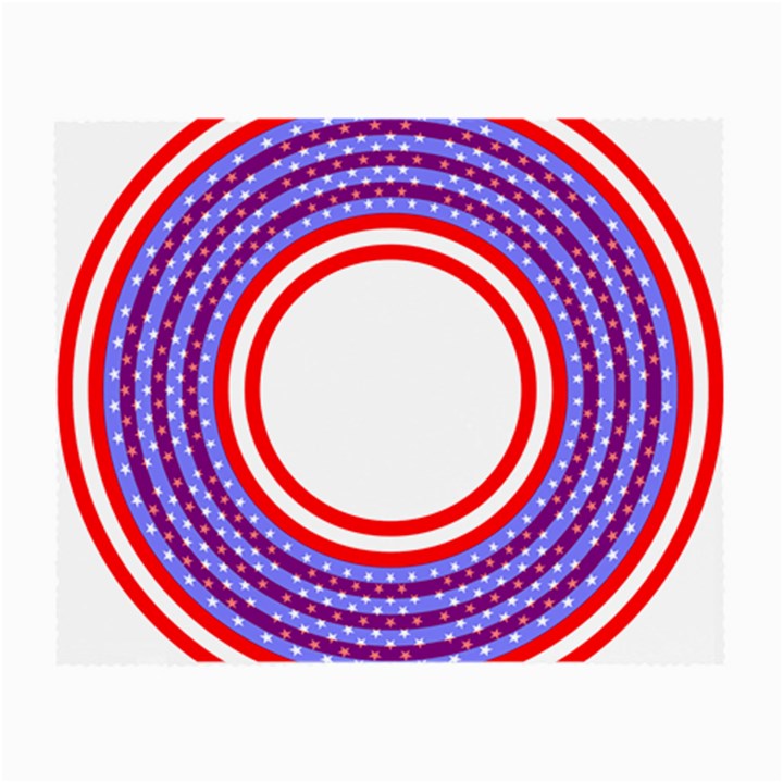 Stars Stripes Circle Red Blue Space Round Small Glasses Cloth (2-Side)