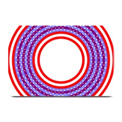 Stars Stripes Circle Red Blue Space Round Plate Mats