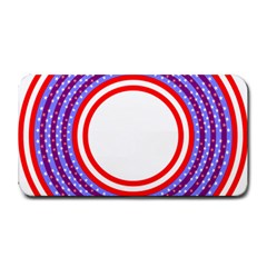 Stars Stripes Circle Red Blue Space Round Medium Bar Mats by Mariart