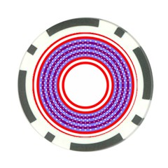 Stars Stripes Circle Red Blue Space Round Poker Chip Card Guard by Mariart