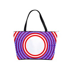 Stars Stripes Circle Red Blue Space Round Shoulder Handbags