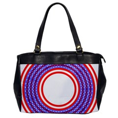 Stars Stripes Circle Red Blue Space Round Office Handbags