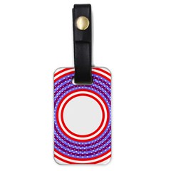 Stars Stripes Circle Red Blue Space Round Luggage Tags (one Side)  by Mariart