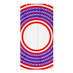 Stars Stripes Circle Red Blue Space Round Shower Curtain 36  X 72  (stall)  by Mariart