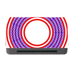 Stars Stripes Circle Red Blue Space Round Memory Card Reader With Cf by Mariart