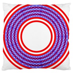 Stars Stripes Circle Red Blue Space Round Large Cushion Case (one Side) by Mariart