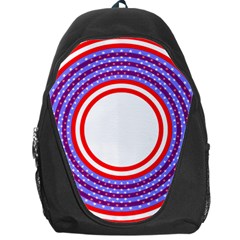 Stars Stripes Circle Red Blue Space Round Backpack Bag