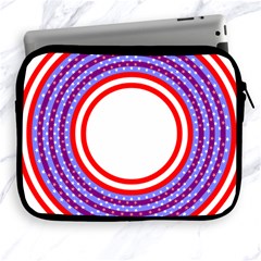 Stars Stripes Circle Red Blue Space Round Apple Ipad 2/3/4 Zipper Cases by Mariart