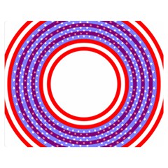 Stars Stripes Circle Red Blue Space Round Double Sided Flano Blanket (medium)  by Mariart