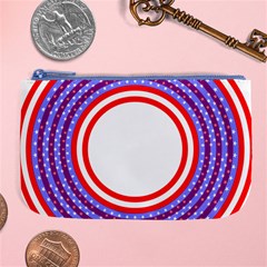 Stars Stripes Circle Red Blue Space Round Large Coin Purse by Mariart