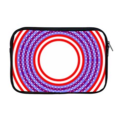 Stars Stripes Circle Red Blue Space Round Apple MacBook Pro 17  Zipper Case