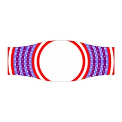 Stars Stripes Circle Red Blue Space Round Stretchable Headband by Mariart