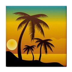 Sunset Summer Tile Coasters by Mariart